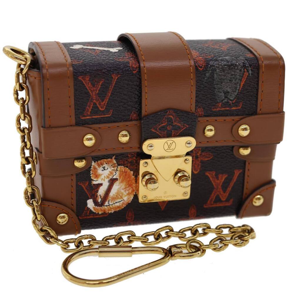 LOUIS VUITTON Monogram Catgram Essential Trunk Pouch M63892 LV Auth 29169SM